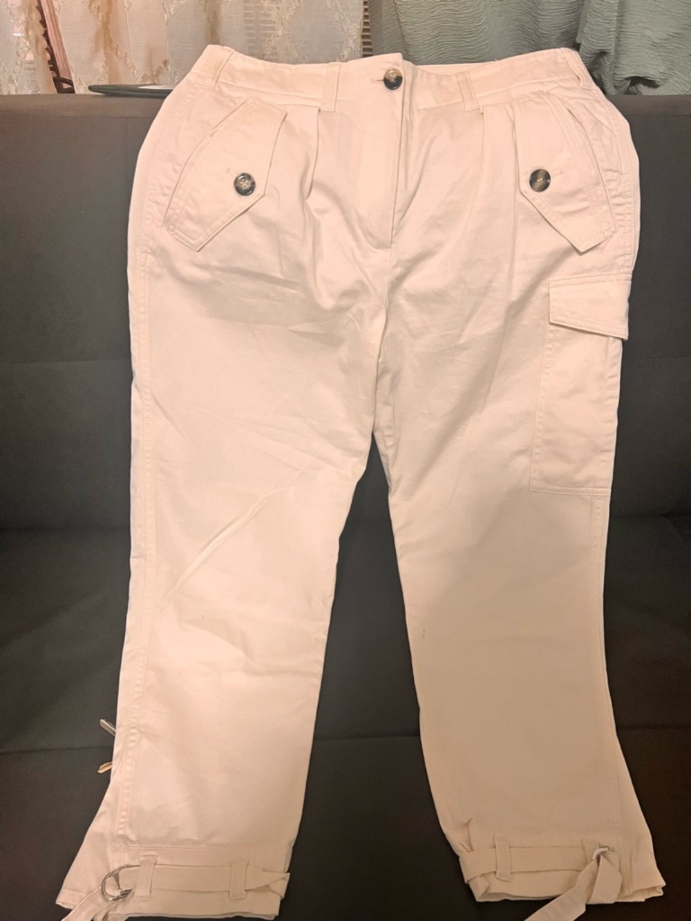 Reiss Cream Ankle Trousers - Picture 6 of 12